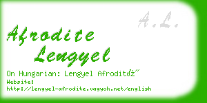 afrodite lengyel business card